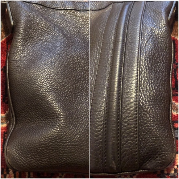 GUCCI Unisex Brown Pebble Leather Crossbody 100% Authentic - Picture 5 of 16